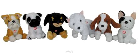 PLUSZ PIES SIEDZĄCY MIX Z DŹW. 20 CM 3905