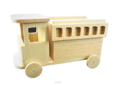 SZKATUŁKA SKARBONKA DREWN KUFEREK AUTO 15X8 7858