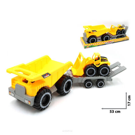 AUTO BUDOWLANE WYWROTKA Z LAWETĄ 53X17 CM 6232