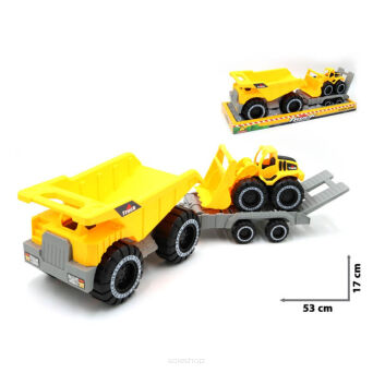 AUTO BUDOWLANE WYWROTKA Z LAWETĄ 53X17 CM 6232