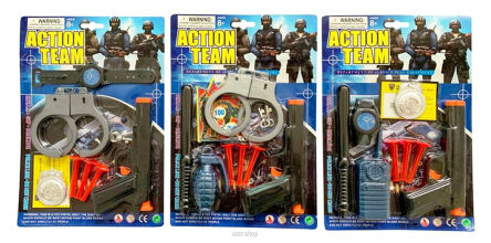 ZESTAW POLICJA PISTOLET NA STRZAŁKI 15X26 CM 5941