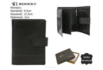 PORTFEL MĘSKI SKÓRA R-4NL-GAT BLACK + BL 8922 NN