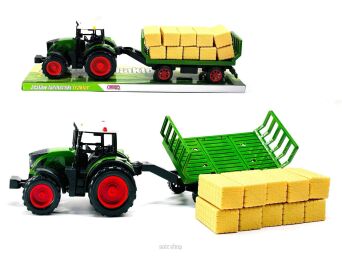 TRAKTOR Z MASZYNĄ ROLNICZĄ BALE SŁOMA 55X16 1929