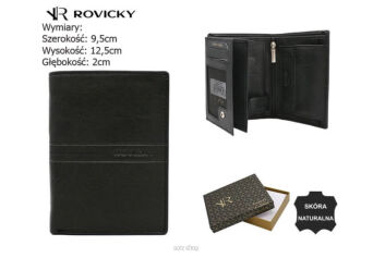 PORTFEL MĘSKI SKÓRA R-N4-GAT BLACK+ BL 8908 NN