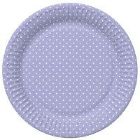 TALERZYKI PAPIEROWE KROPKI FIOLET 250ML (8) 1170