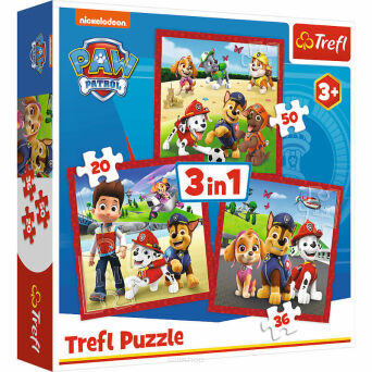 TREFL PUZZLE 3W1 PAW PATROL WESOŁE PIESKI 8675 NN