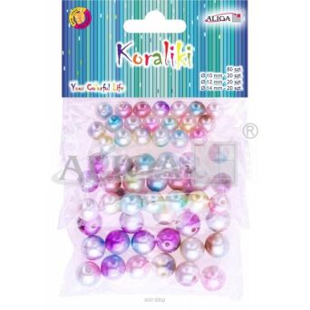 KORALIKI PLASTIKOWE MIX KOL 60 SZT ALIGA 9500 NN
