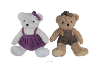 PLUSZ MIŚ PARA CHŁOPAK / MISIA DZIEWCZ 25 CM 0140