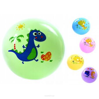 PIŁKA GUMOWA PASTEL DINOZAURY BABY 23 CM 8812