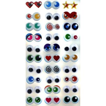 NAKLEJKI Z OCZAMI 30 SZT ALIGA 4461 NN