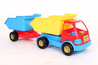 AUTO WYWROTKA Z PRZYCZEPĄ 70 CM 0077