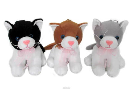 PLUSZ KOT Z RÓŻOWĄ KOKARDĄ 17 CM 1872 