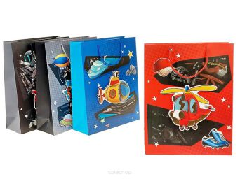TORBA PREZENTOWA POJAZDY 3D 26X32 CM (12) 7124
