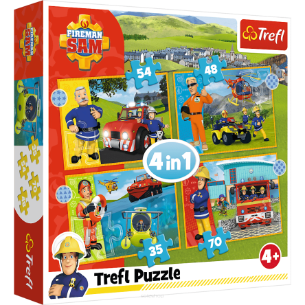 TREFL PUZZLE 4W1 ODWAŻNY STRAŻAK SAM 3878 NN