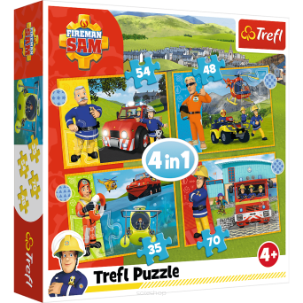 TREFL PUZZLE 4W1 ODWAŻNY STRAŻAK SAM 3878 NN