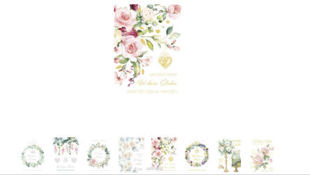 KARTKA ŚLUB KWIATY AKWARELA B6X (25) 7609