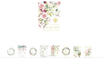 KARTKA ŚLUB KWIATY AKWARELA B6X (25) 7609