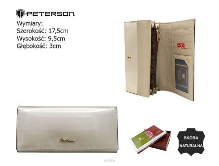 PORTFEL DAMSKI SKÓRA PTN 1N-411 PEARL 6747 NN