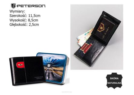 PORTFEL MĘSKI SKÓRA PTN 22304-VT-E BL RED 2749 NN