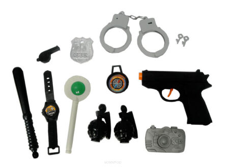 ZESTAW POLICJA PISTOLET KAJDANKI 20X29 CM 0851