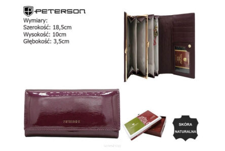 PORTFEL DASMKI SKÓRA PTN 42122-SH PURPLE 7525 NN
