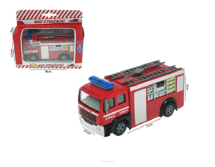 AUTO WÓZ STRAŻ 11 CM Z POL GŁOSEM PUD. 15X8X6 7457